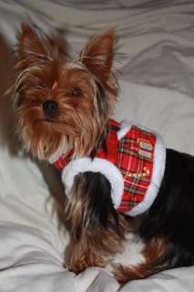 Puppia Dog Harness   Santa Step In Vest   Red or Plaid  