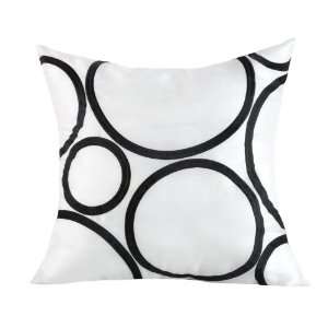  Sitcom Large White Black Pillow, 24 by 24 Inch