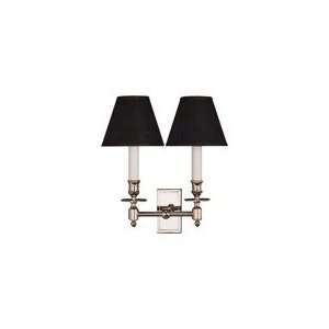  Studio Double French Library Sconce in Polished Nickel 