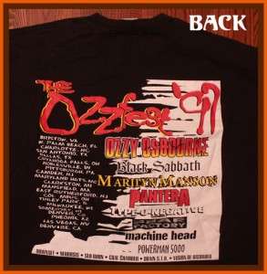 Ozzy Osbourne Ozzfest 1997 Rock Concert Tour T Shirt XL  