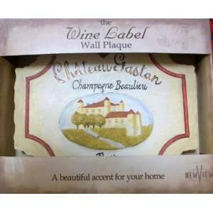  Plaque Wine Label Chateau Gastan Champagne Beaulieu 