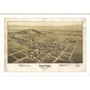 Historic Topton, Pennsylvania, c. 1893 (M) Panoramic Map Poster Print 