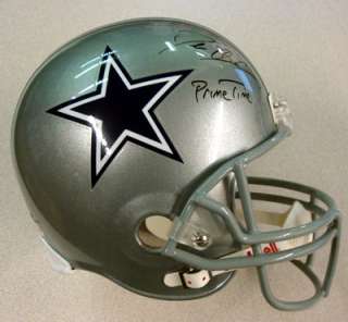   Sanders Autographed Dallas Cowboys Full Size Helmet Prime Time PSA/DNA