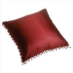  Beaded Burgundy Pillow