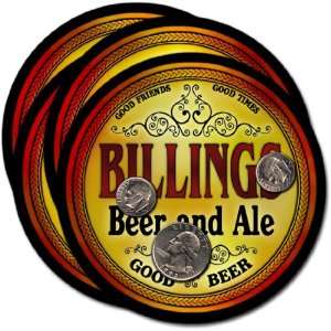  Billings, MT Beer & Ale Coasters   4pk 