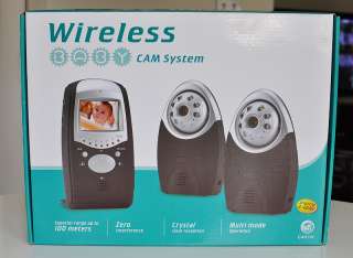   Baby Video Monitor Digital 2.4GHz   2 Cameras with IR LED  