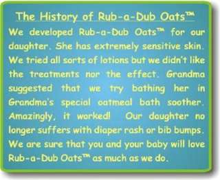 RUB A DUB OATS Natural Baby Oatmeal Bath Powder  