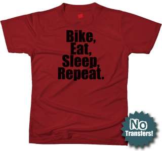 Bike Eat Sleep Bicycle Cycling Racing Jersey T shirt  