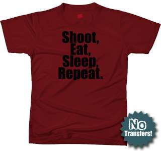 SHOOT EAT SLEEP ARMY MILITARY SNIPER RIFLE NEW T shirt  