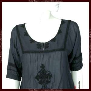 NEW 10 FEET Urban Outfitters Embroidered Tunic Top M  