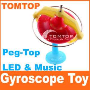 Amazing Whirlind LED Music Gyroscope Toy Peg Top H1260  