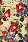 Sumi E Dogwood Flowers Tan Background Quilt Fabric 1 Y  