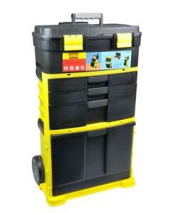32 3 Part Rolling Stanley Style Tool box Case Wheels Toolbox FREE 