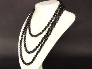 Necklace Golden Obsidian 60 8mm Round Beads Firy  