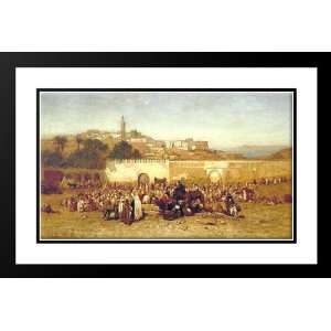 Tiffany, Louis Comfort 24x17 Framed and Double Matted Market Day 