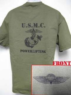 USMC T SHIRT/ USMC POWERLIFTER T SHIRT/ USMC GOLD WINGS  