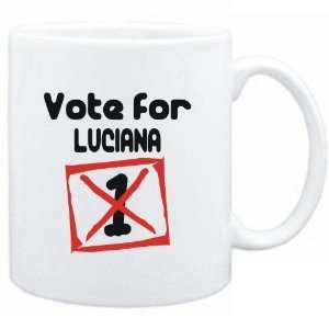  Mug White  Vote for Luciana  Female Names Sports 