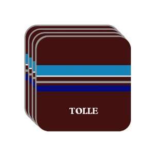 Personal Name Gift   TOLLE Set of 4 Mini Mousepad Coasters (blue 