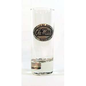  Ole Miss Mississippi Rebels Clear Cordial; Tall Shot Glass 
