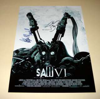 SAW VI PP CAST X2 SIGNED POSTER 12X8 TOBIN BELL SAW 6  