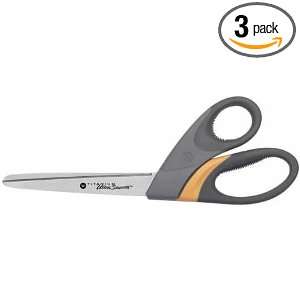  and Right Handed Titanium Bonded Bent Handle Scissors, 9 (Pack of 3