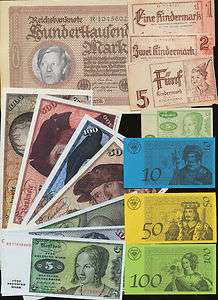 Banknote collection Germany theatre , play , mock money, 15 pcs  