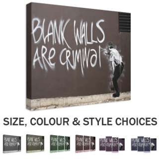 Banksy Blank Walls   SIZE & COLOUR CHOICES   r2271  