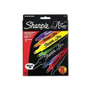  NEW Flip Chart Markers, Bullet Tip, Eight Colors, 8/Set 