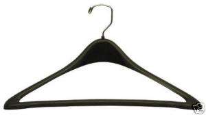 100 Black Suit Hangers w/Bar 17( Heavy Duty Plastic)  