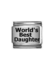 Worlds Best Daughter Laser Italian Charm