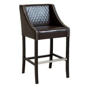  Best Selling Home Decor Brown Quilted Leather Bar Stool 