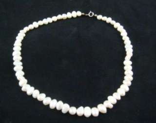 16 1/2 Vintage Baroque Genuine Pearl Necklace  