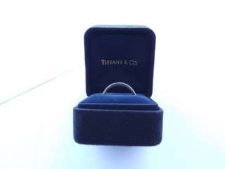 Tiffany&Co Grace Platinum Ring .17ct Diamond Anniversary Band 2mm Size 