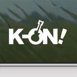  K on Logo Anime Cartoon Music Band White Sticker Laptop 