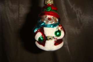 2002 Thomas Pacconi Collection Classics Glass Snowman Santa Ornament 1 