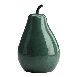  Large Jade Ceramic Pear 02063 