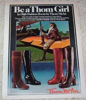 1978 Thom McAn high fashion boots GIRL airplane 1 PG AD  