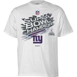 Reebok Mens New York Giants 2011 Super Bowl Champions Locker Room T 