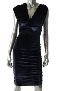FAMOUS CATALOG Moda Blue Casual Dress Velvet Convertible L  