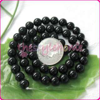 Strands 8mm Black Onyx Round Gems Loose Beads 14.5  