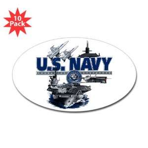   ) (10 Pack) US Navy with Aircraft Carrier Planes Submarine and Emblem