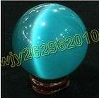 Beautiful blue Cats Eye Crystal Ball Orb Sphere 60mm  