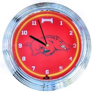    Arkansas Razorbacks Retro Diner Neon Clock