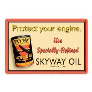  Skyway Oil Vintage Metal Sign Automotive Shop