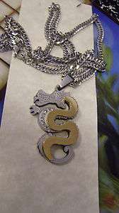 year of the dragon good luck stainless steel dragon necklace  