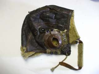 WWII Leather Aviator Gear Cap, Boots, Ammo Pouches, Pistol Holster 