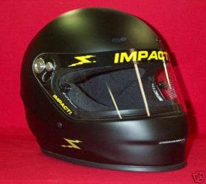 New Impact Wizard Flat Black Racing Helmet SA2010 imca  