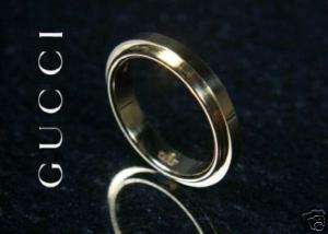 1385 BRAND NEW GUCCI YELLOW GOLD RING WEDDING BAND 7  