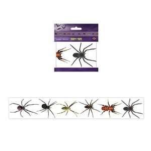  Halloween Spiders Party Tape 3in. x 20ft. 1/Pkg, Pkg/12 
