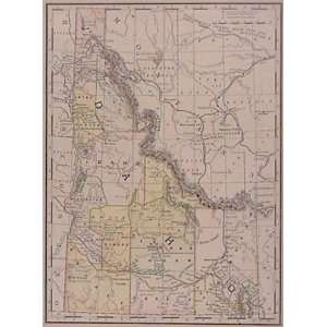  McNally 1890 Antique Map of Idaho